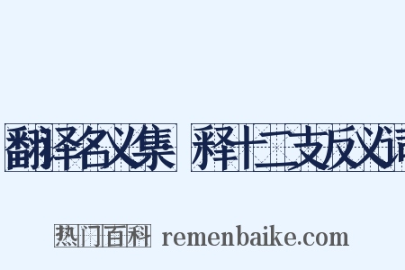 翻译名义集·释十二支反义词是什么意思的图片